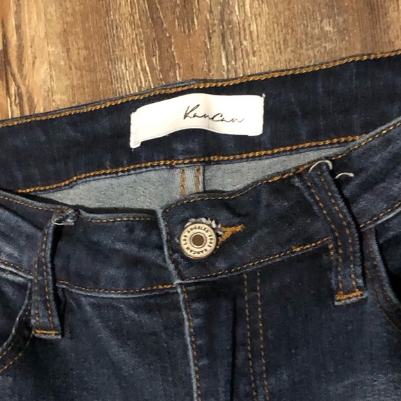 Kancan Jeans Women's 28 Dark Wash Bootcut Skinny Flare Mid Rise Stretch Denim - Picture 2 of 5